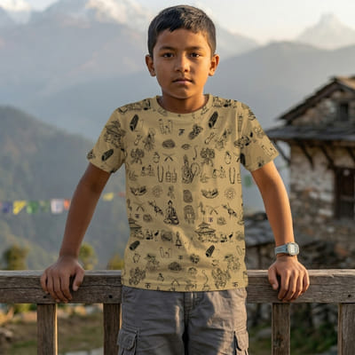 Gorkha culture Kids AOP T-Shirt