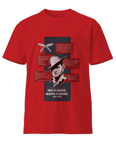 Once a Gorkha Always a Gorkha Unisex Round Neck T-Shirt