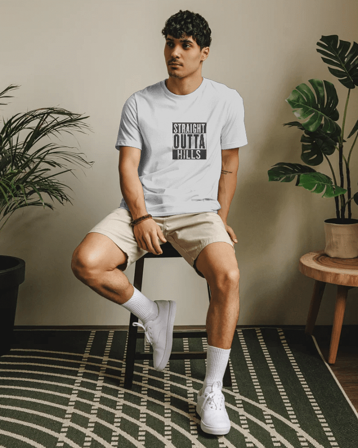 Straight Outta Hills Unisex Round Neck T-Shirt