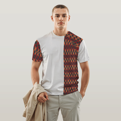 Nepali Dhaka Pattern 1 Design Unisex AOP Tshirt