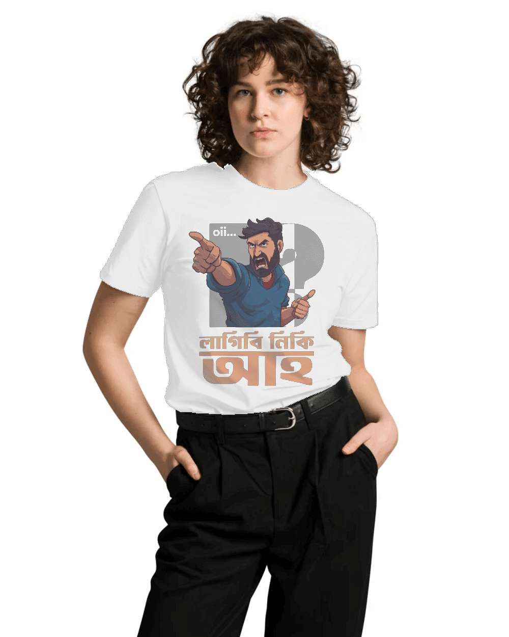 Oii Lagibi Niki Aah (L) Unisex Round Neck T-Shirt