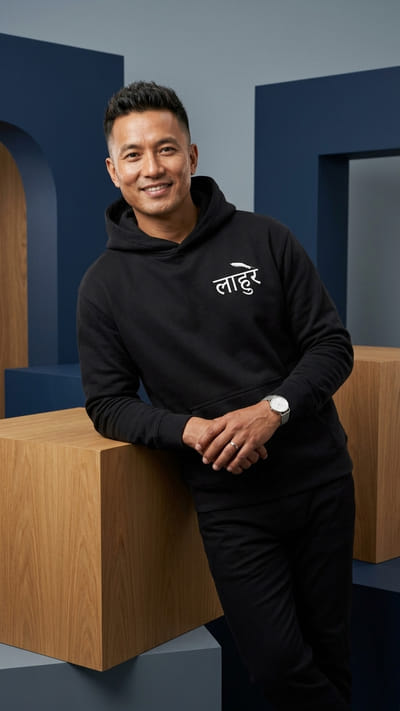 LAHURE - लाहुरे Embroidery Hooded Sweatshirt