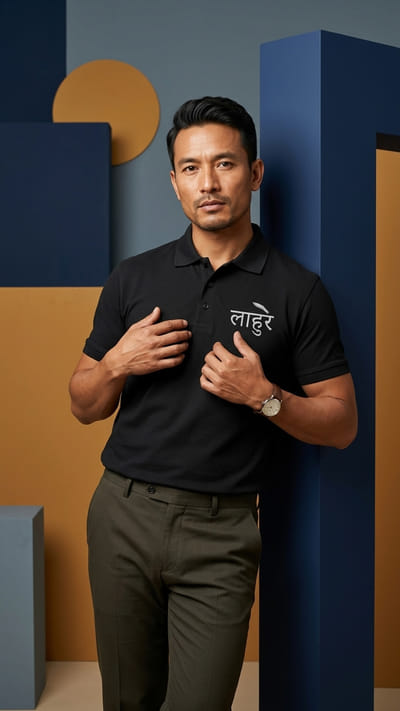 LAHURE embroidery Men’s Polo Tshirt