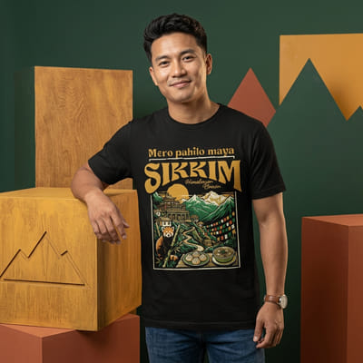 Sikkim mero pahilo maya Unisex Round Neck T-Shirt