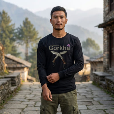 Proud to be Gorkha Men’s Full Sleeve T-Shirt