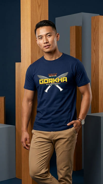 Indian Gorkha Unisex Round Neck T-Shirt