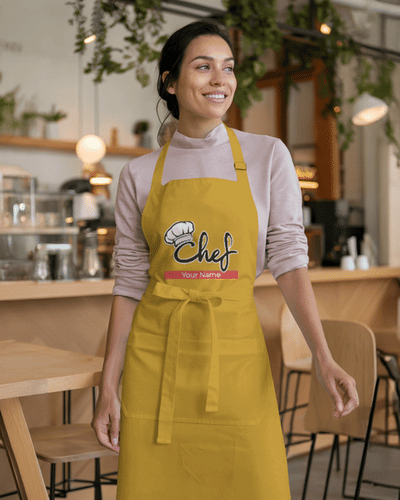 chef personalised Unisex Cotton Apron