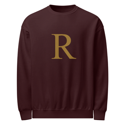 R-maroon holiday sweatshirt  Unisex Sweatshirt